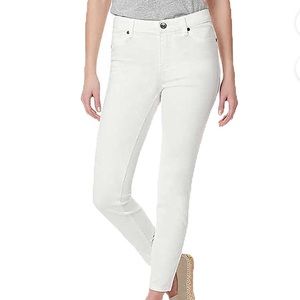 Buffalo stretch mid rise white jeans